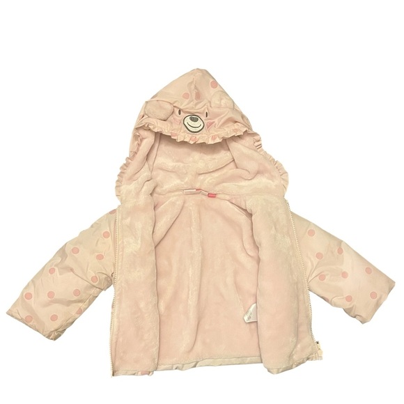 Penelope Mack Pink and Pink Polka Dot Jacket. Size:18M Dual Insulated Coat. - Picture 3 of 4